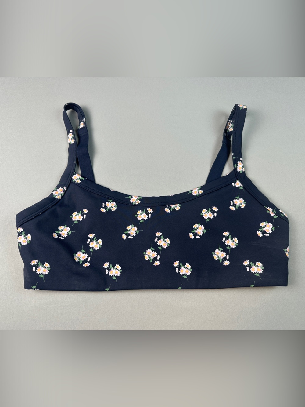 Offline by Aerie Sports Bra Small Navy Blue Floral Crop